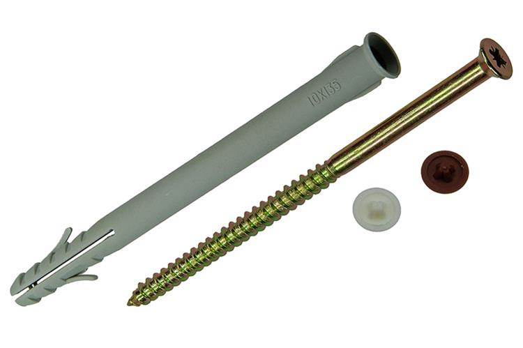 Mack 1017915 - Rahmendübel mit Schraube Polyamid 8 Stück 10 x 135 mm | 5 Stück