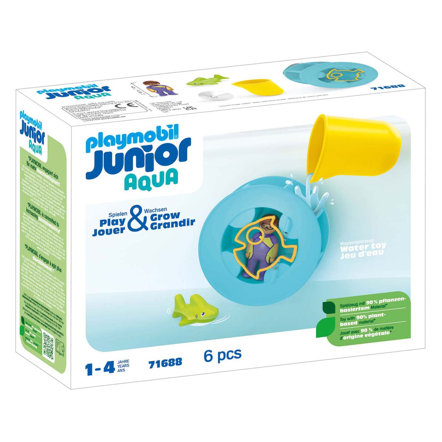 Playmobil -Junior -Wasser breiter Rad mit Babyhai 71688