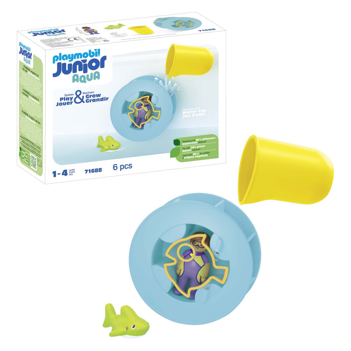Playmobil -Junior -Wasser breiter Rad mit Babyhai 71688