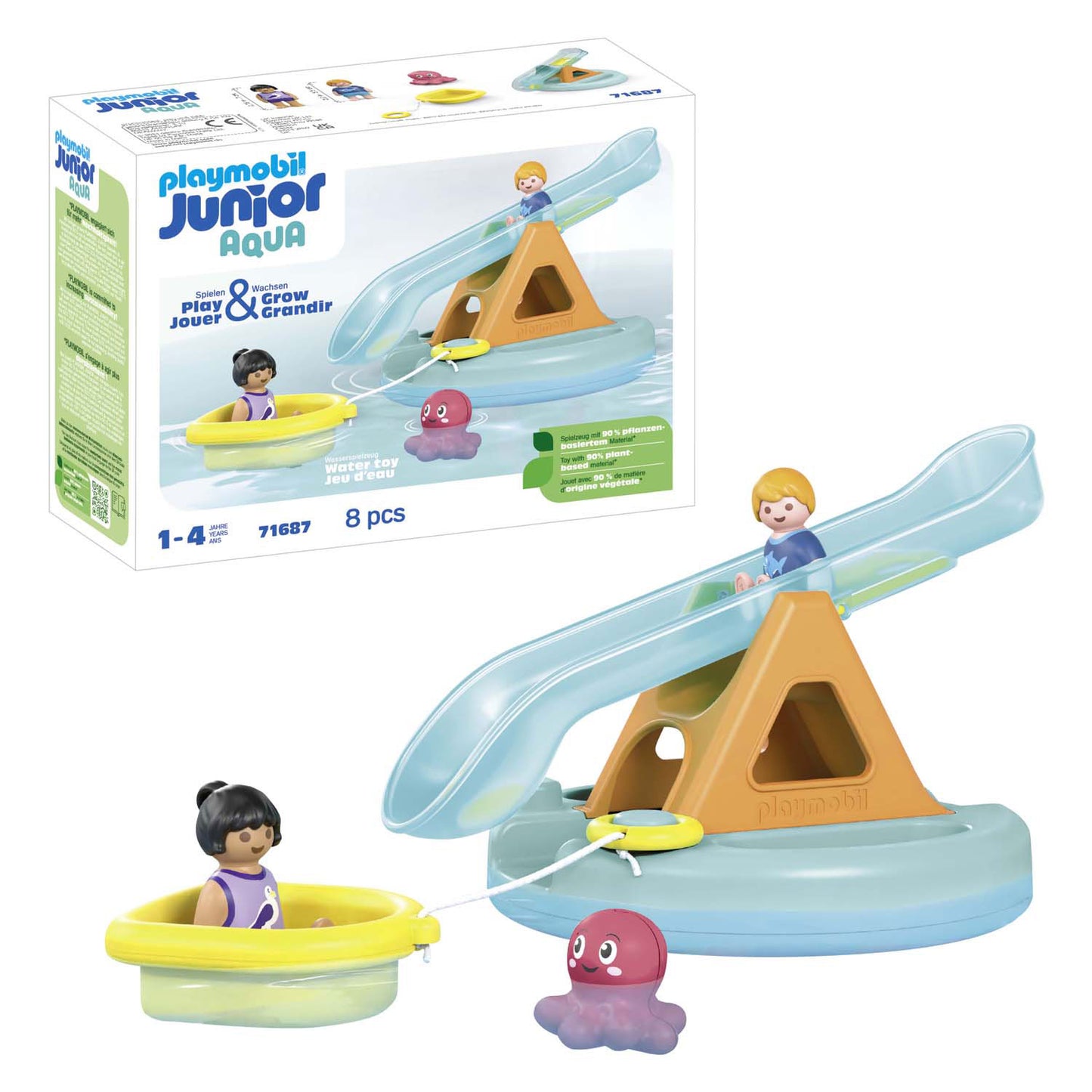 Playmobil Junior Swim Island mit Wasserrutsche 71687