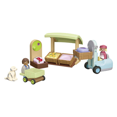 Playmobil 1.2.3. Bio -Marktstand und Gabelstapler 71691
