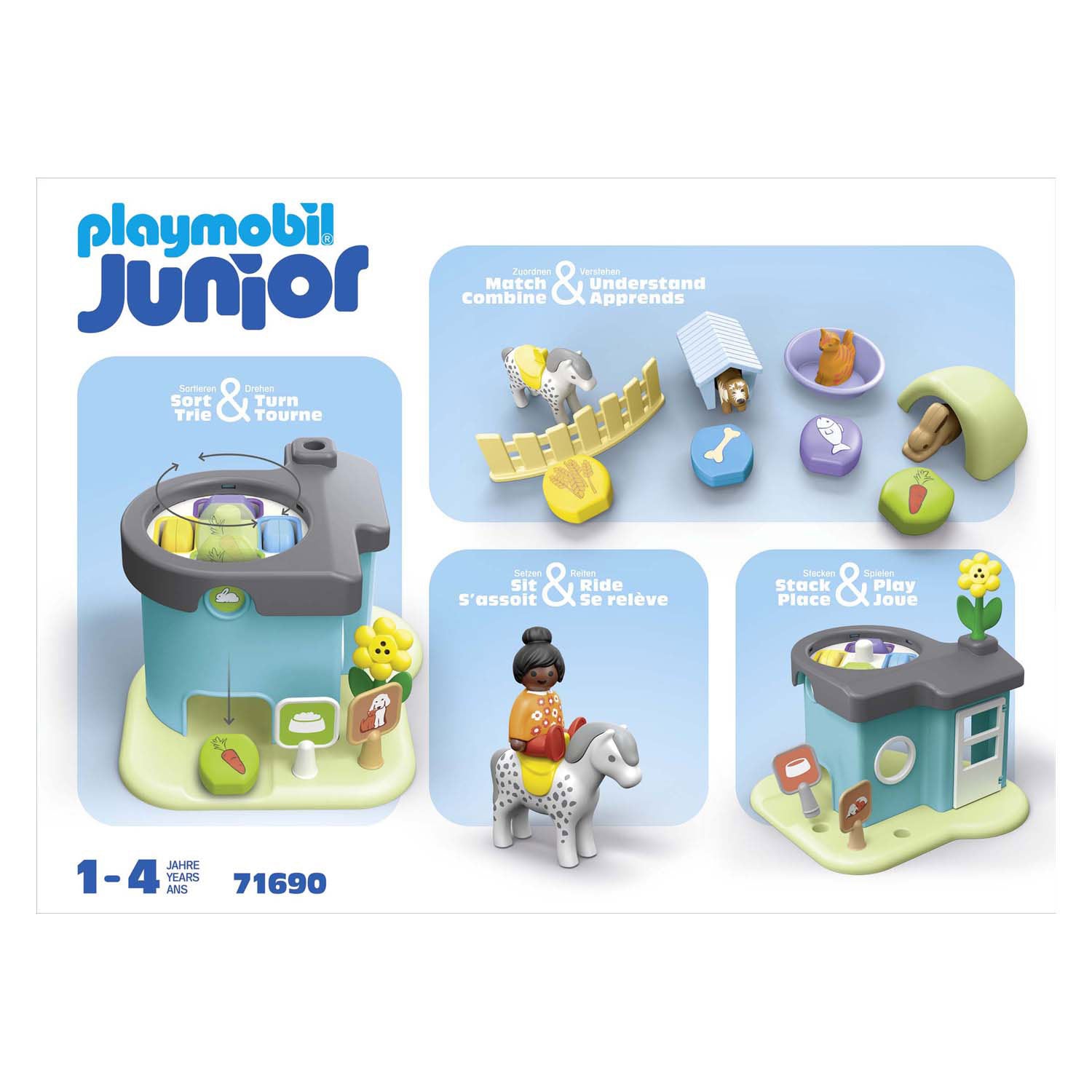Playmobil 1.2.3. Tierrente mit Fütterungsmaschine 71690