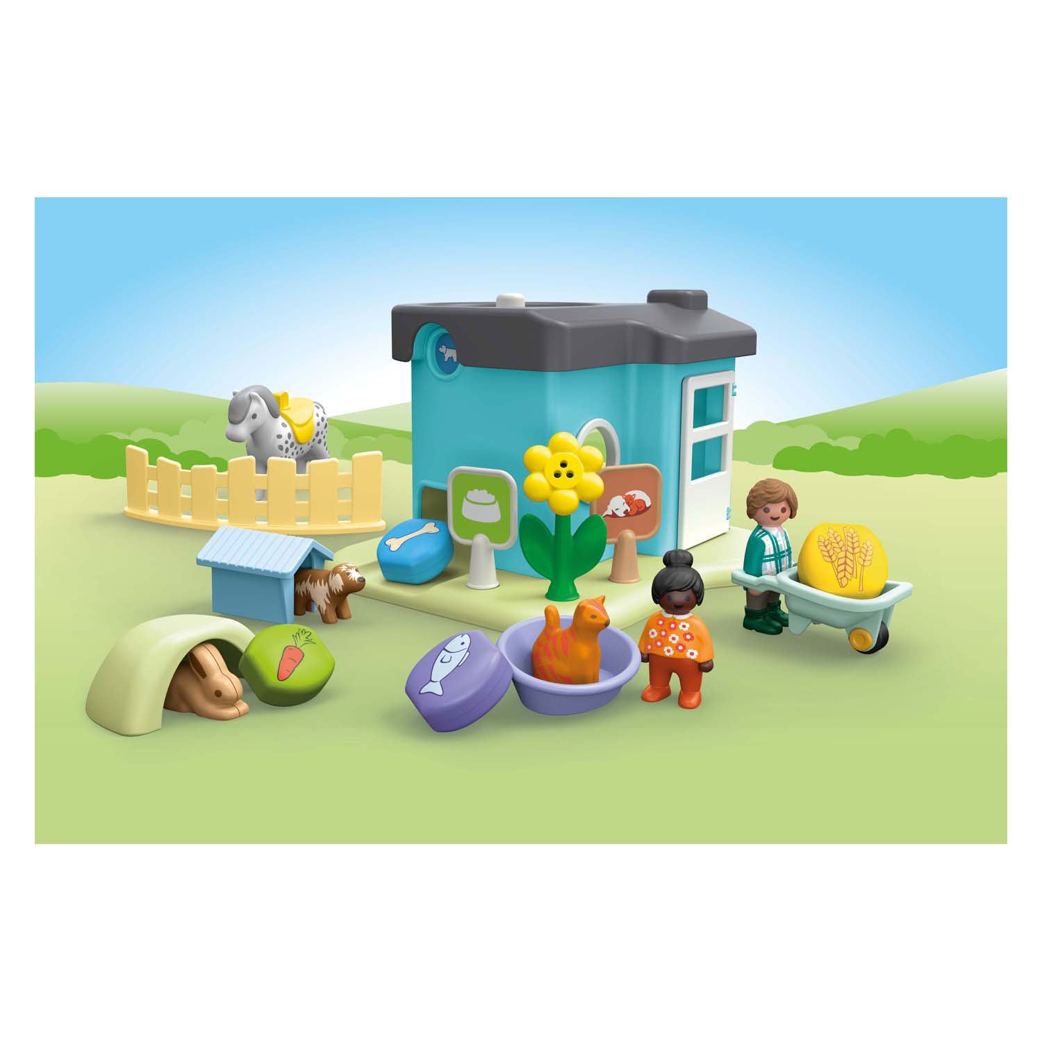 Playmobil 1.2.3. Tierrente mit Fütterungsmaschine 71690