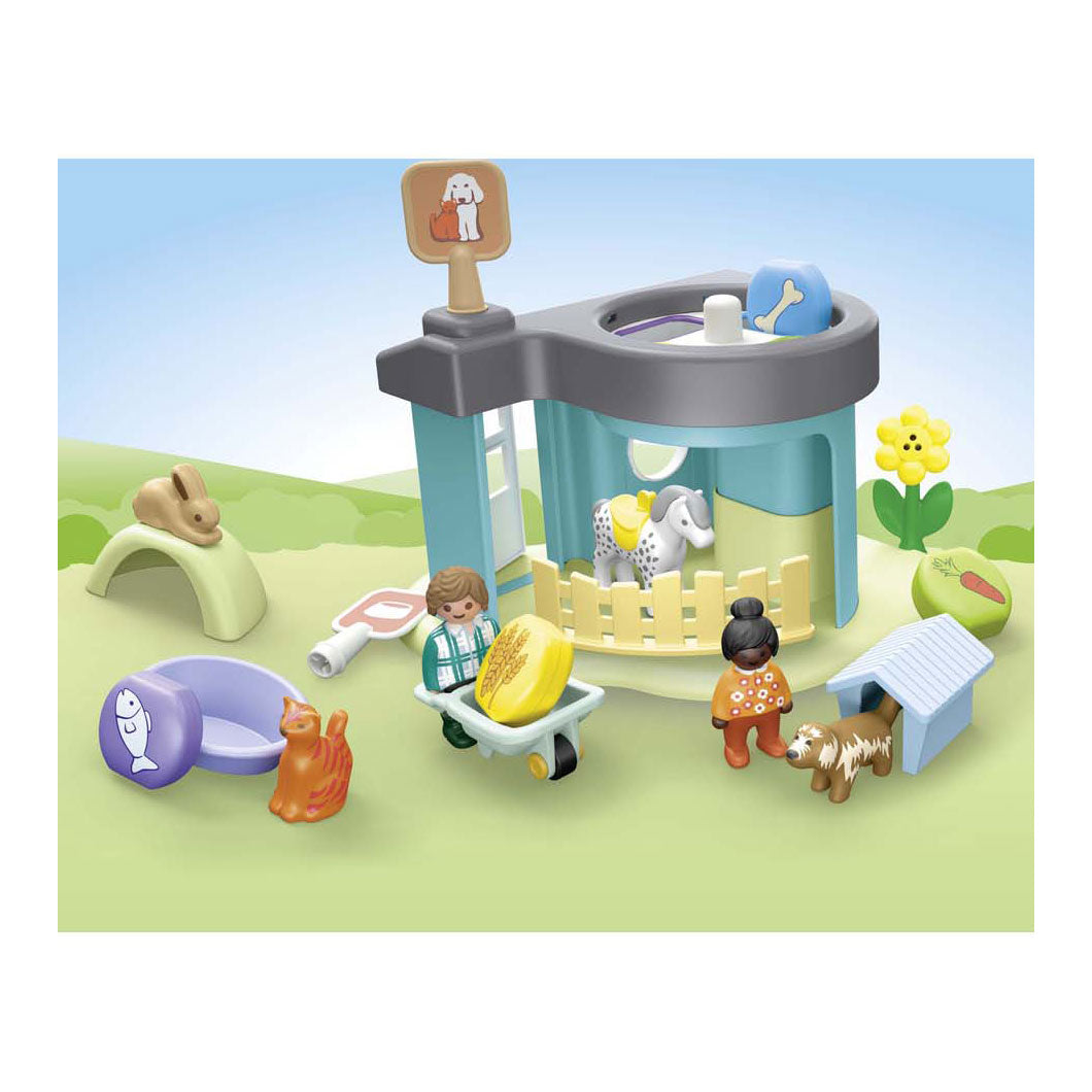 Playmobil 1.2.3. Tierrente mit Fütterungsmaschine 71690
