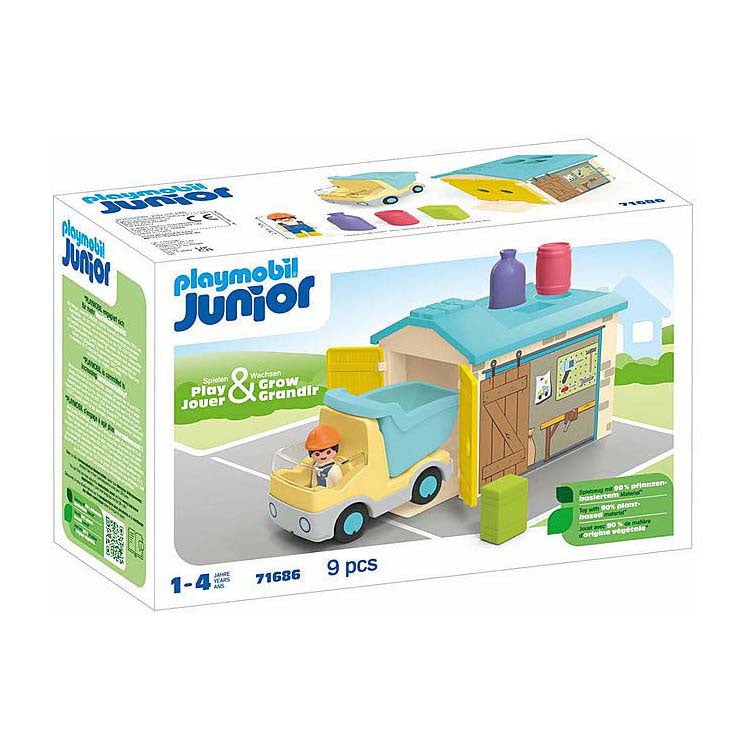 Playmobil Junior Werkman mit sortierender Garage 71686