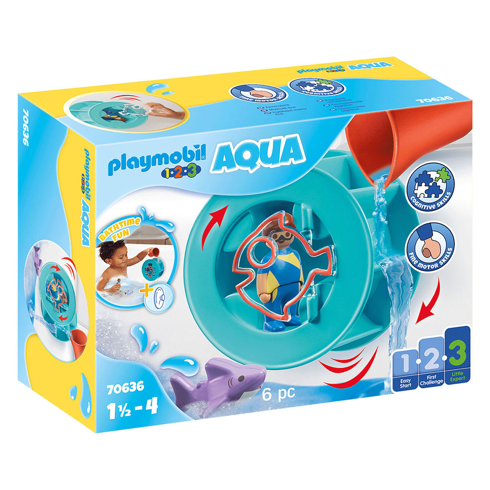 Playmobil -Junior -Wasser breiter Rad mit Baby Shaai 70636
