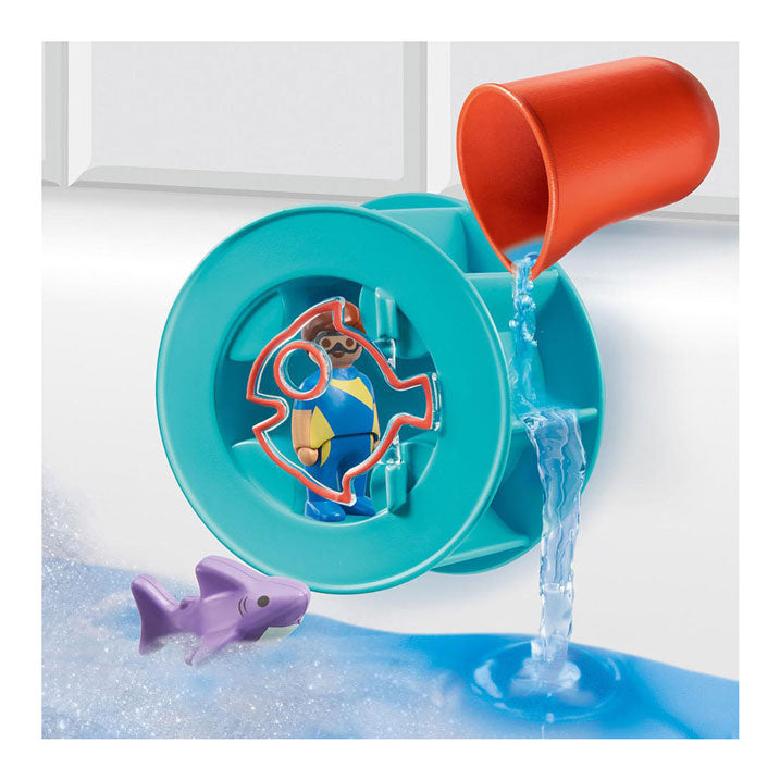 Playmobil -Junior -Wasser breiter Rad mit Baby Shaai 70636