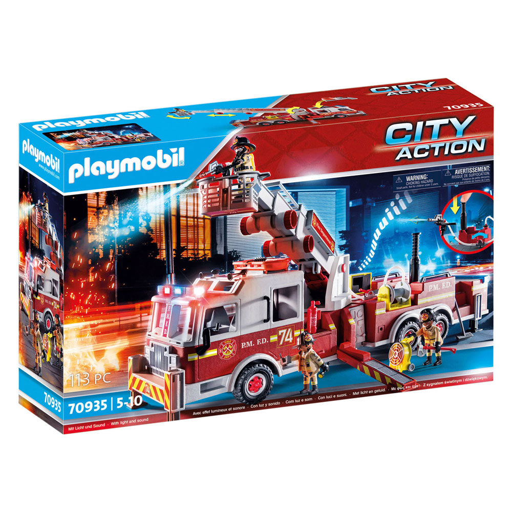 Playmobil Action Heroes Feuerwehrwagen: US Tower Ladder 70935