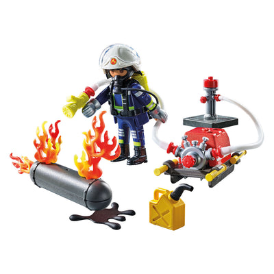 Playmobil 71826 Feuerwehrmann mit Wasserpumpe