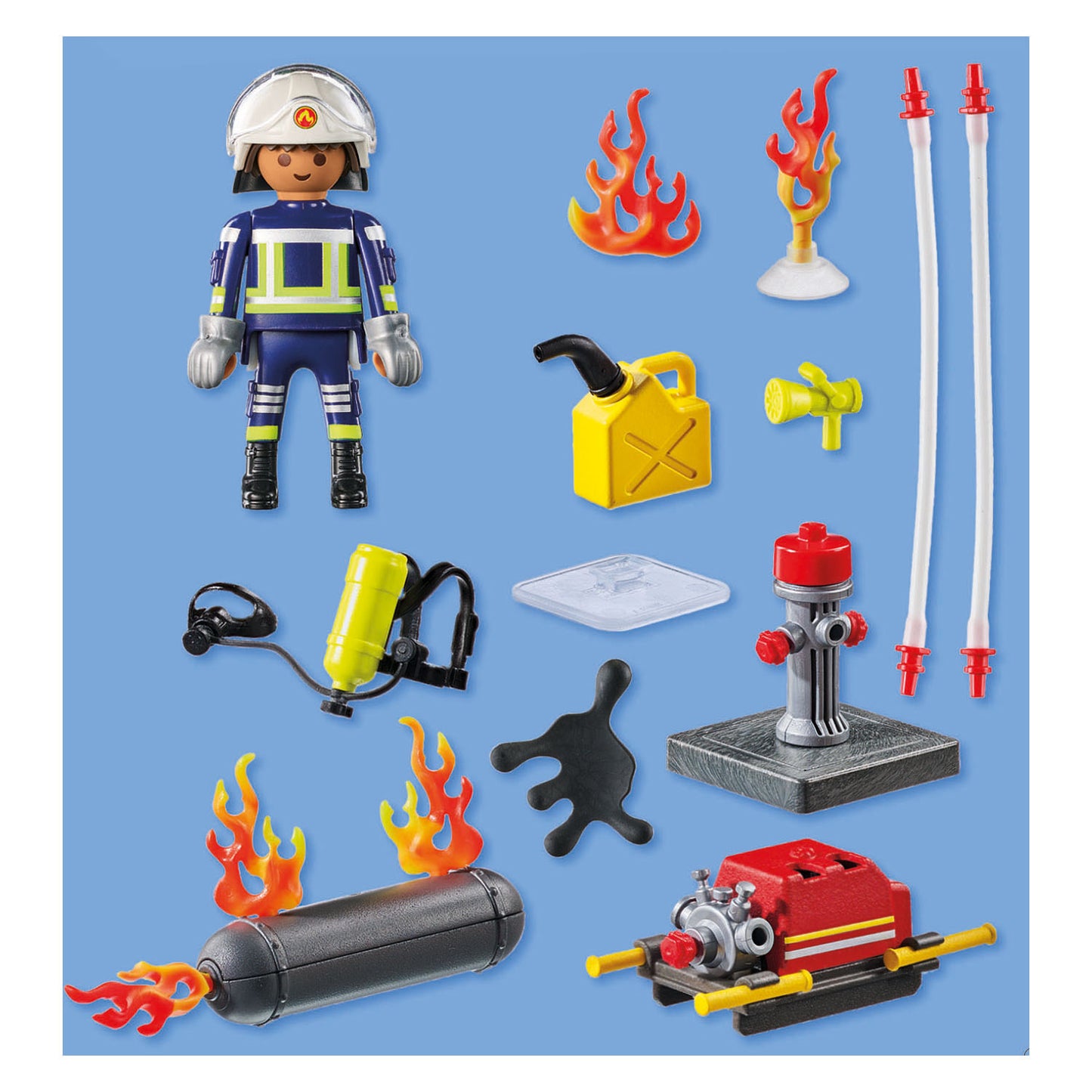 Playmobil 71826 Feuerwehrmann mit Wasserpumpe