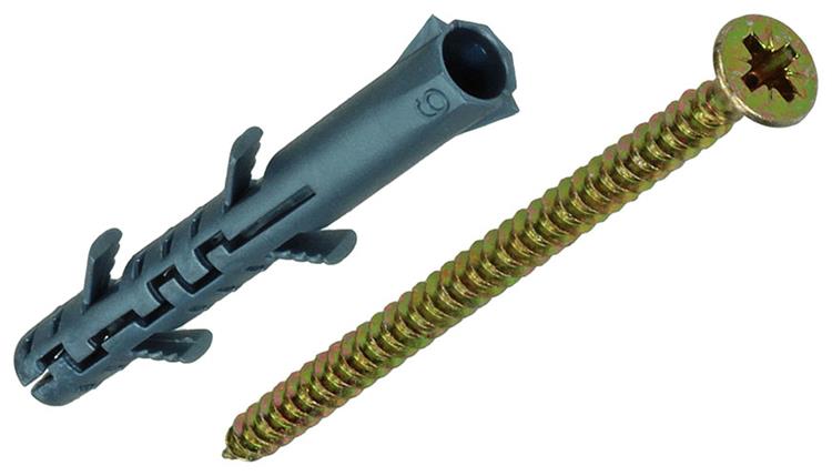 Mack 1019932 - Stecker lang exp.polyeth. + scr. 4x70 12 Stück 6 x 55 mm | 5 Stück