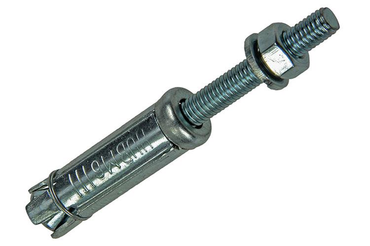Mack 1019936 – Keilbolzen mit Gewindebolzen. verzinkt 4 Stück m6 x 75 mm | 5 Stück