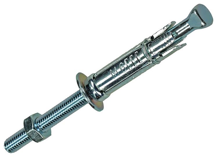 Mack 1019937 – Keilbolzen mit Gewindebolzen. verzinkt4 Stück m6 x 100mm | 5 Stück