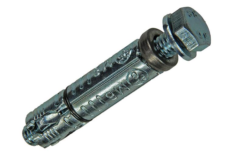 Mack 1019946 - Keilbolzen 6-kant Bolzen verzinkt 4 Stk. M6x50 | 10 Stück