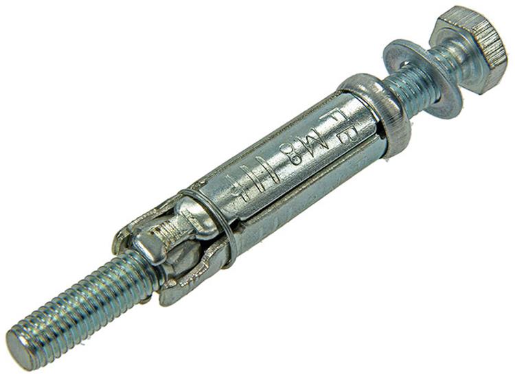 Mack 1019948 - Keilbolzen 6-kant Bolzen verzinkt 2 Stk. M8x90 14x50 | 5 Stück