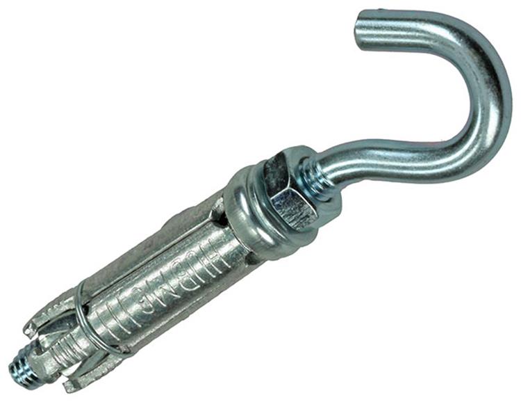 Mack 1019954 – Keilbolzen-Schraubhaken verzinkt 2 Stück M6x70 10x40 | 5 Stück