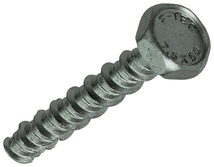 Mack 1019958 - Betonschraube verzinkt 6 Punkte 4 Stück 7,5 x 50 mm | 5 Stück