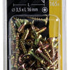 Mack 1017962 - Spanplattenschraube mit Kopf gelb verzinkt 165 Stück 3,5 x 16 mm | 5 Stück