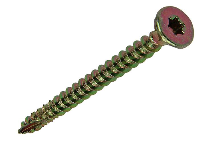 Mack 1018018 - spanienplschr.vzkop-selbstmontage gelb plattiert 28 Stück 4,5 x 50 mm | 5 Stück