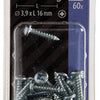 Mack 1018063 – selbstschneidende Schraube mit Zylinderkopf, verzinkt. 60 Stück 3,9 x 16 mm | 5 Stück