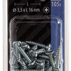 Mack 1018082 - Bohrschraube Zylinderkopf verzinkt 105 Stück 3,5 x 16 mm | 5 Stück