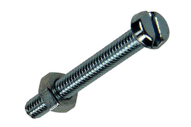 Mack 1018092 - Metallschraubzyl. Kopf + Mutter plattiert 40 Stück M4 x 30 mm | 5 Stück