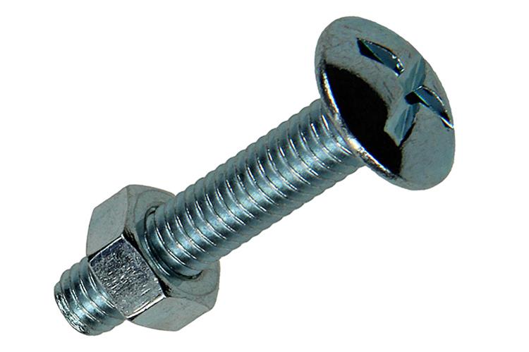 Mack 1018101 – Ofenschraube + Mutter aus verzinktem Stahl, 35 Stück, M6 x 30 mm | 5 Stück