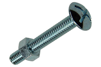 Mack 1018102 – Heizungsschraube + Mutter aus verzinktem Stahl, 30 Stück, M6 x 40 mm | 5 Stück