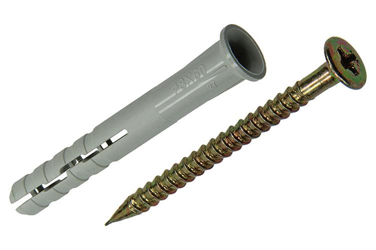 Mack 1018167 - Nylon-Nageldübel Polyamid 25 Stück 8 x 60 mm | 3 Stück