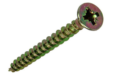 Mack 1020092 - Spanplattenschraube mit Kopf gelb mit 200 Stück 4,0 x 30 mm | 5 Stück