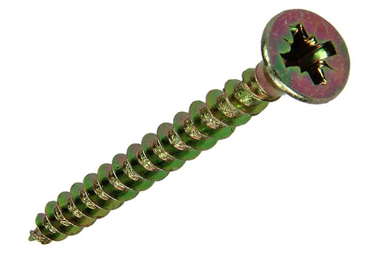 Mack 1020092 - Spanplattenschraube mit Kopf gelb mit 200 Stück 4,0 x 30 mm | 5 Stück