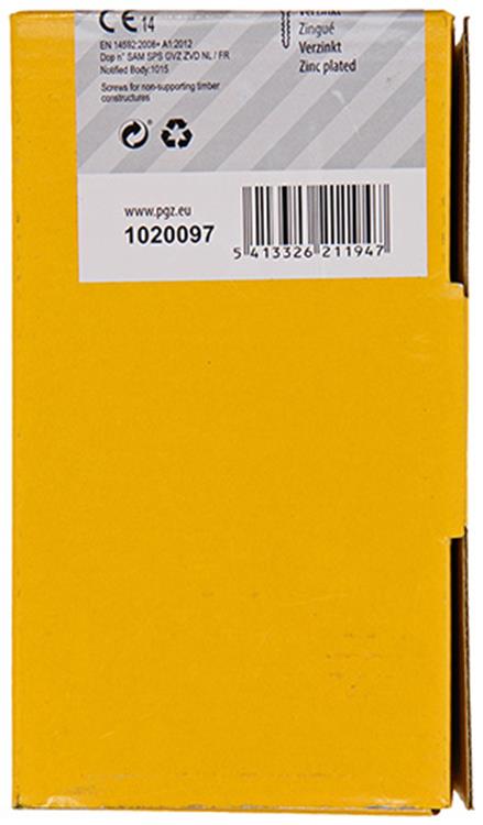 Mack 1020097 - Spanplattenschraube mit Kopf gelb VZ 200 Stück 4,0 x 60 mm | 2 Stk