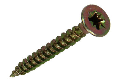 Mack 1020113 - Spanplattenschraube mit Kopf gelb mit 200 Stück 5,0 x 40 mm | 3 Stück