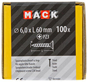 Mack 1020123 - Spanplattenschraube mit Kopf gelb mit 100 Stück 6,0 x 60 mm | 2 Stk - afbeelding 4