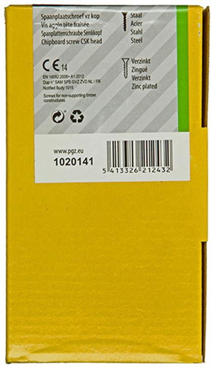 Mack 1020141 – Spanplattenschraube VZ KP-SelbstsicherndGVZ 200 Stück 4,0 x 50 mm | 3 Stück