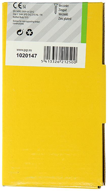 Mack 1020147 – Spanplattenschraube VZ KP-SelbstsicherndGVZ 200 Stück 4,5 x 50 mm | 2 Stk