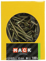 Mack 1020152 – Spanplattenschraube VZ KP-SelbstsicherndGVZ 100 Stück 5,0 x 50 mm | 5 Stück - afbeelding 2