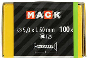 Mack 1020152 – Spanplattenschraube VZ KP-SelbstsicherndGVZ 100 Stück 5,0 x 50 mm | 5 Stück - afbeelding 4