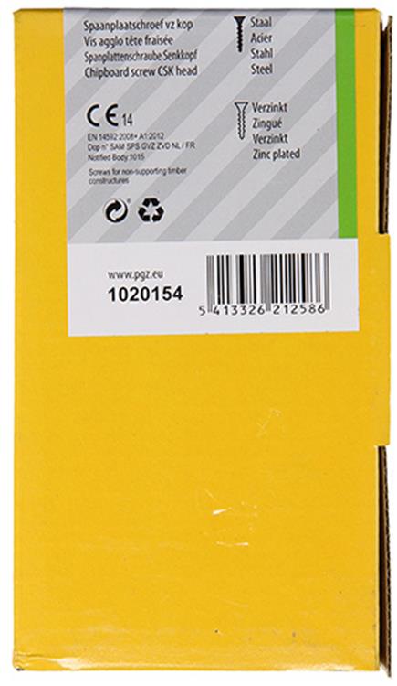 Mack 1020154 - Spanplattenschraube VZ KP-SelbstsicherndGVZ 100 Stück 5,0 x 70 mm | 3 Stück