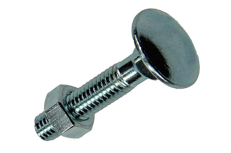 Mack 1020191 – Holzschraube + Mutter verzinkt 50 stm5 x 25 mm | 5 Stück