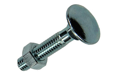 Mack 1020191 – Holzschraube + Mutter verzinkt 50 stm5 x 25 mm | 5 Stück