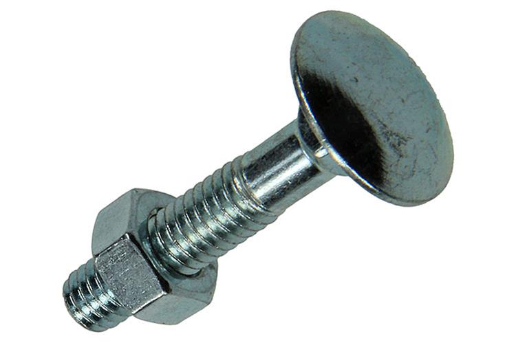 Mack 1020197 – Holzschraube + Mutter verzinkt 30 stm6 x 30 mm | 5 Stück