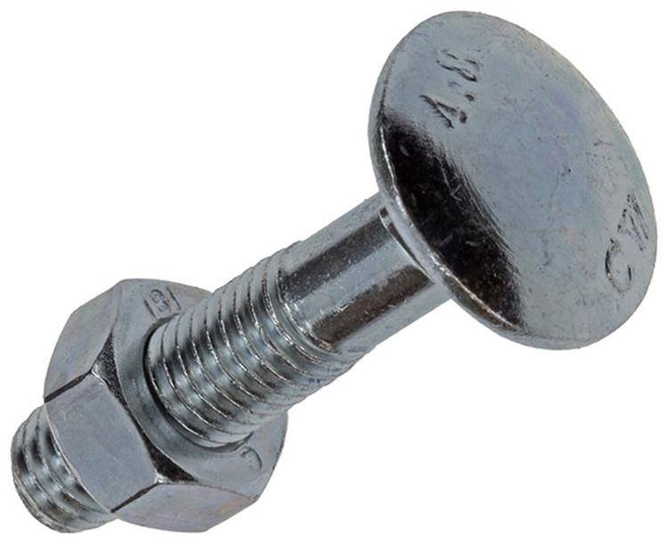 Mack 1020205 – Holzschraube + Mutter verzinkt 22 stm8 x 40 mm | 5 Stück