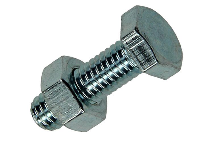 Mack 1020214 – Hahnschraube + Mutter verzinkt 45 Stück M6 x 20 mm | 5 Stück