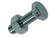 Mack 1020214 – Hahnschraube + Mutter verzinkt 45 Stück M6 x 20 mm | 5 Stück