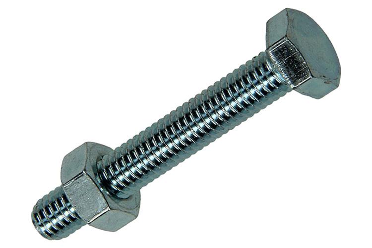 Mack 1020216 – Hahnschraube + Mutter verzinkt 30 Stück M6 x 40 mm | 5 Stück