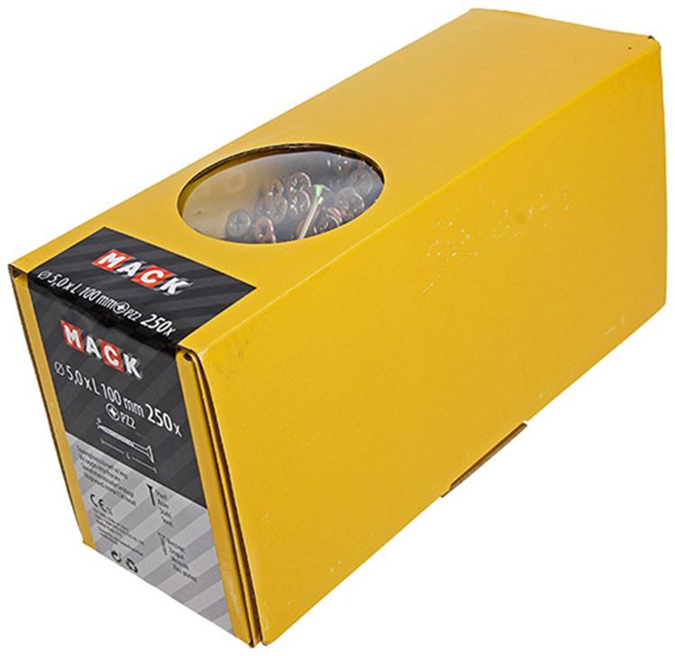 Mack 1020273 – Spanplattenschraube VZ-Kopf GVZ 250 Stück 5,0 x 100 mm | 1 Stk