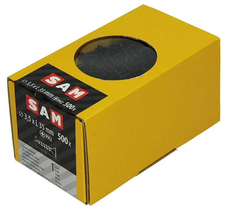 Mack 1020275 - Gipskartonschraube schwarz phosphatiert. 500 Stück 3,5 x 35 mm | 2 Stk