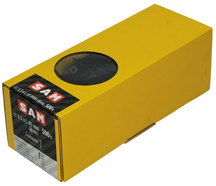 Mack 1020276 – Gipskartonschraube schwarz phosphatiert. 500 Stück 3,5 x 45 mm | 1 Stk