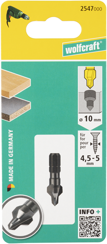 Wolfcraft Senkbohrer | ws | 6-seitig | ø4-10mm | 1 Stück - 2547000